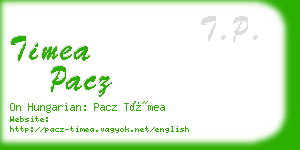 timea pacz business card